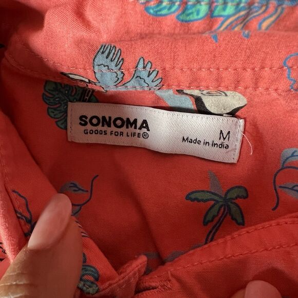 Lot Of 2 Mens Hawaiian Shirts Short Sleeve Floral Tropical Button Front Medium - Picture 3 of 9